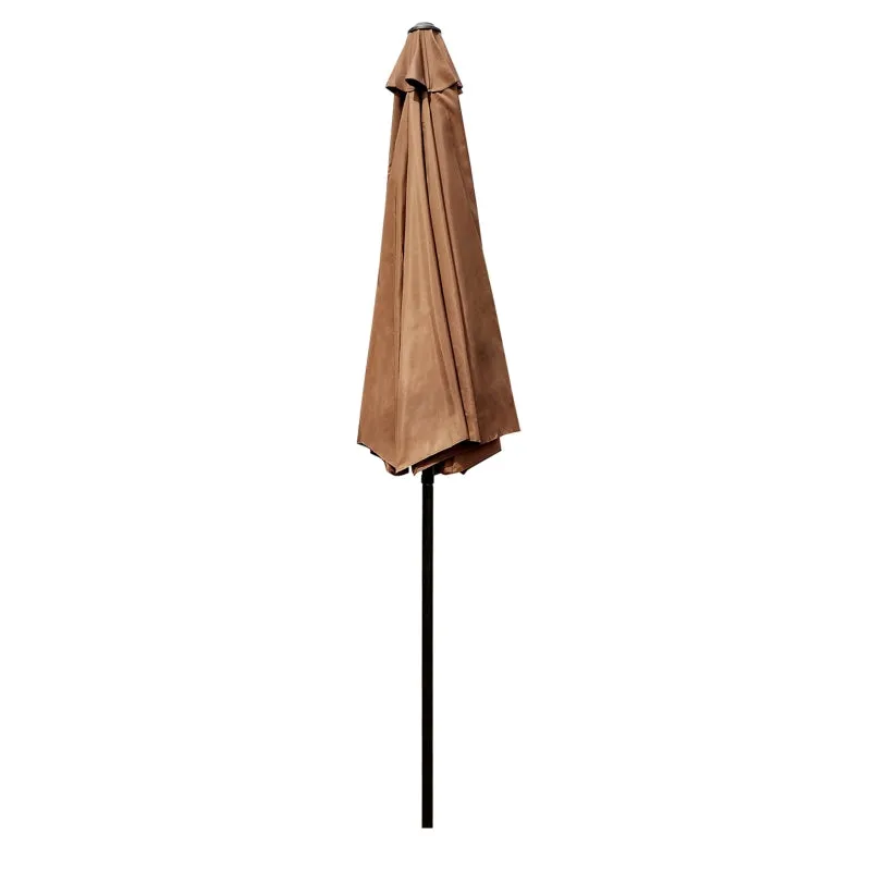 10’ x 8’ Outdoor Garden Umbrella - Coffee