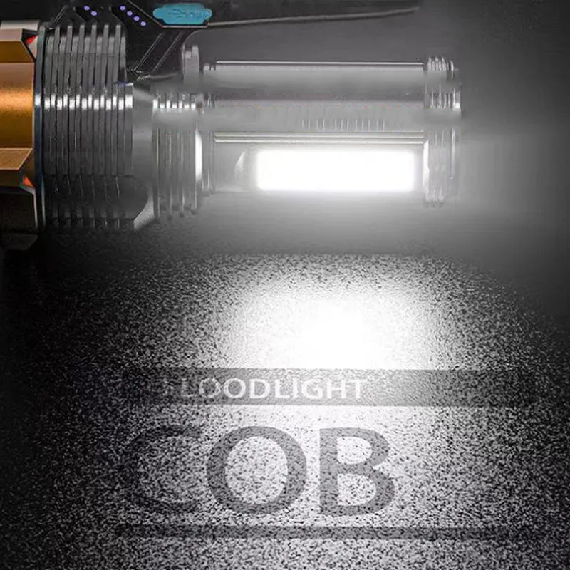 1200mah Super Bright Searchlight Led Handheld Torch Spotlight- Usb Charging