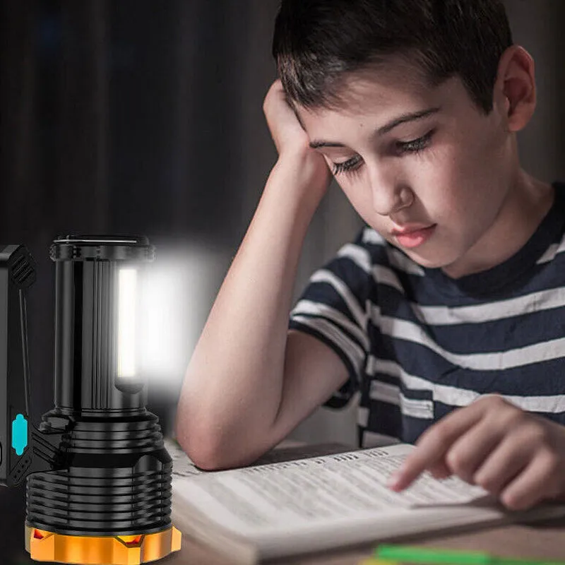 1200mah Super Bright Searchlight Led Handheld Torch Spotlight- Usb Charging