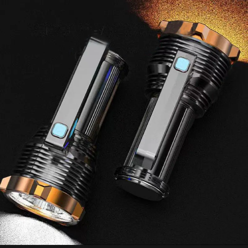 1200mah Super Bright Searchlight Led Handheld Torch Spotlight- Usb Charging