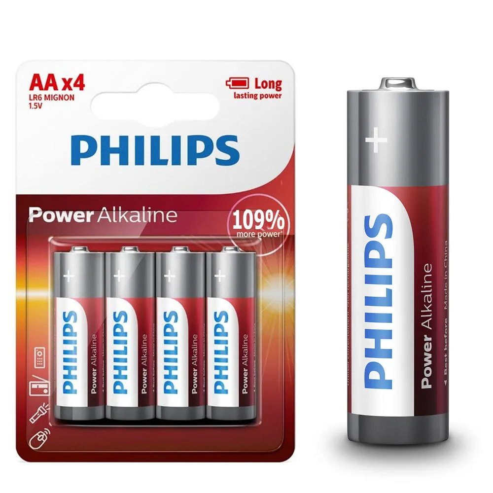 48 Philips Batteries 24 AA   24 AAA Alkaline LR6 LR03 Long Lasting Bulk EXP 2026