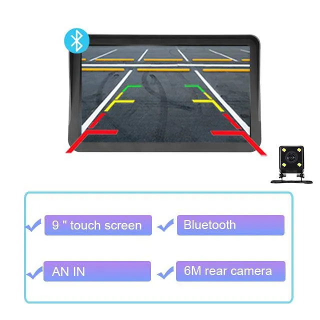 9 Inch HD truck & Vehicle Bluetooth WIFI GPS  256MB 8GB AVIN Support Rearview Camera Navitel Free Maps