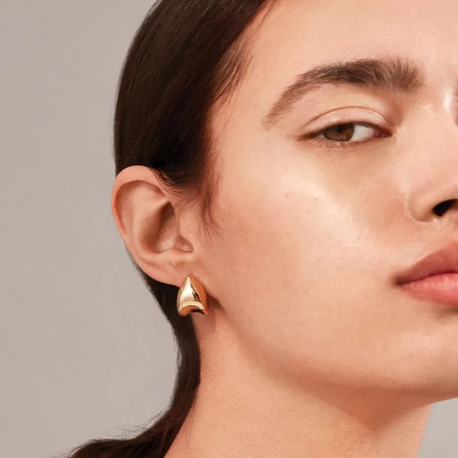Arlo Puff Earrings (Gold)