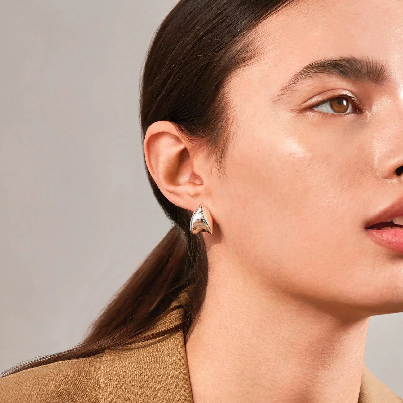 Arlo Puff Earrings (Silver)