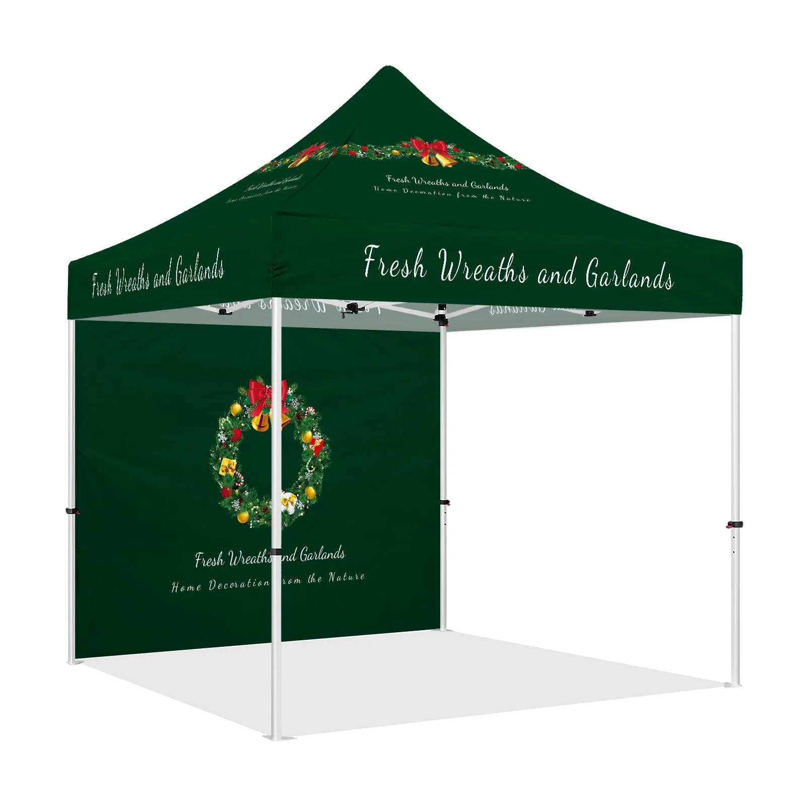 Best Craft Show Tents-10x10 Tent with Canopy Attached for Fresh Wreaths & Garlands