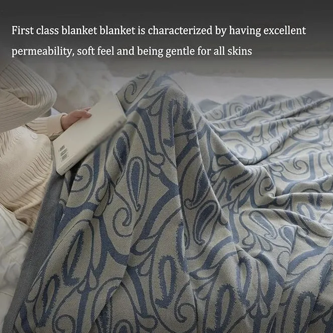 Comfort Blanket for First Class Aircraft Soft Lightweight Breathable Blanket for All Season