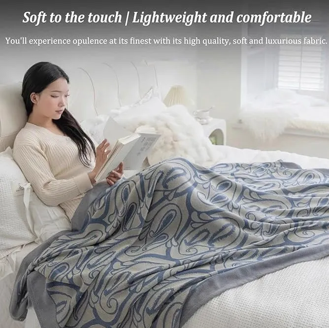 Comfort Blanket for First Class Aircraft Soft Lightweight Breathable Blanket for All Season