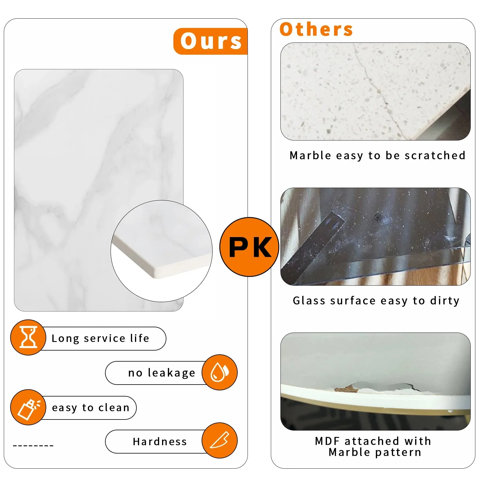 Double Layer Marble Top Coffee Table Gold Legs