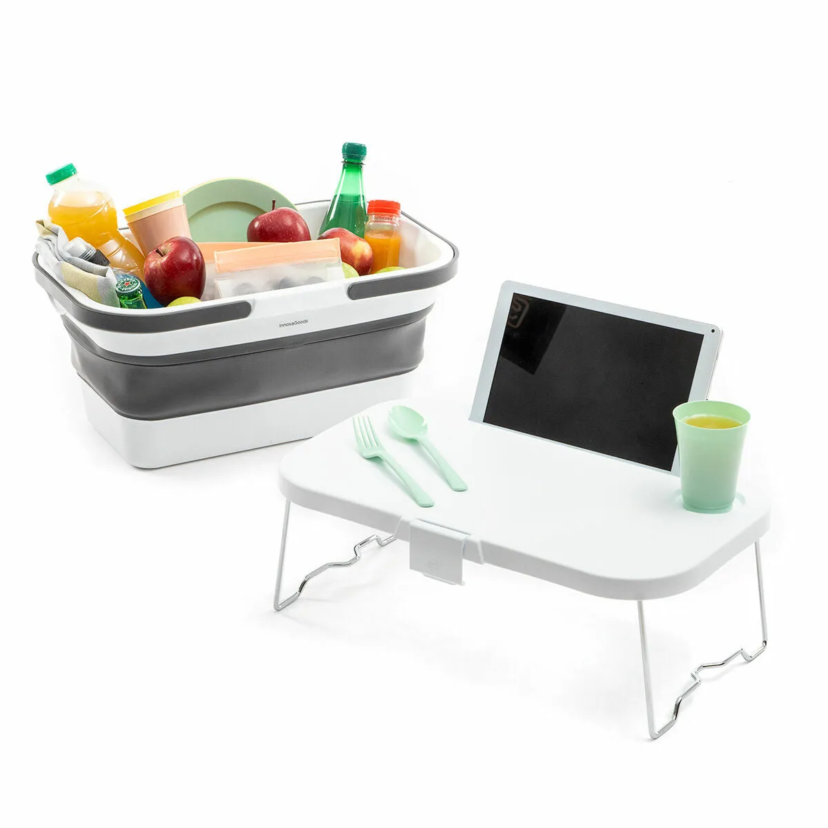 Folding Picnic Basket with Lid-table Pickning Innovagoods