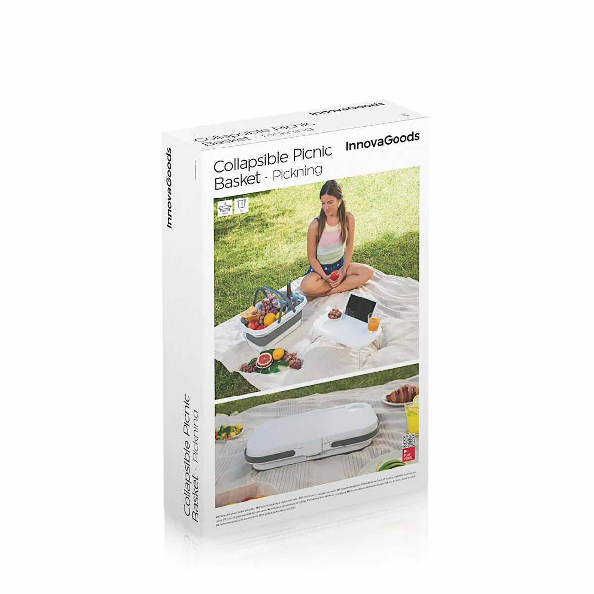 Folding Picnic Basket with Lid-table Pickning Innovagoods