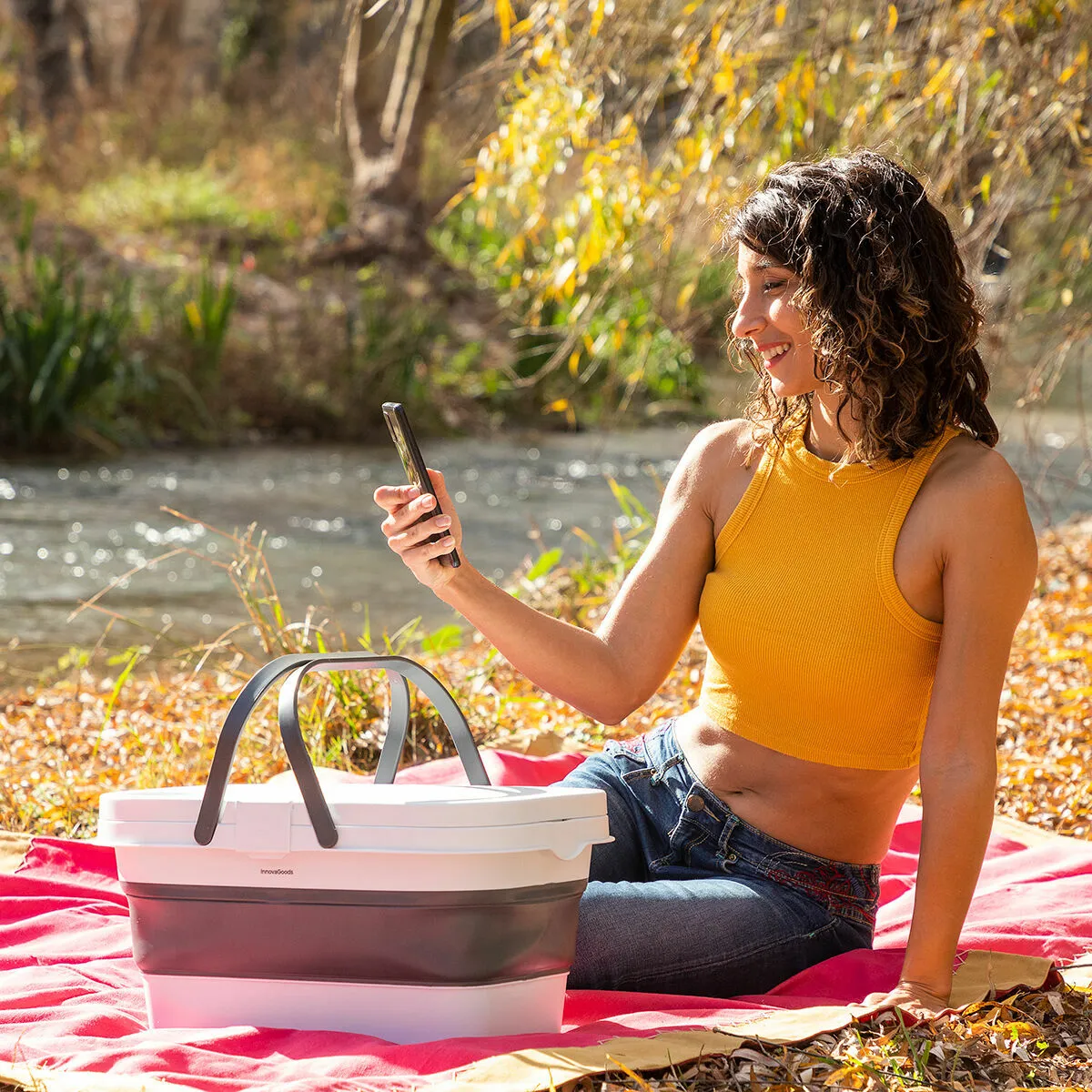 Folding Picnic Basket with Lid-table Pickning Innovagoods