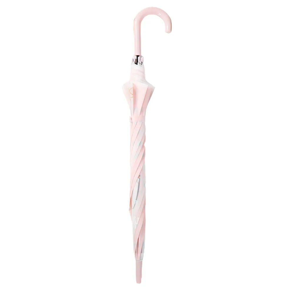 Little Surprise Box Pink Translucent Bunny Hugs,Rain And All-Season UmbrellaFor Kids & Adults.