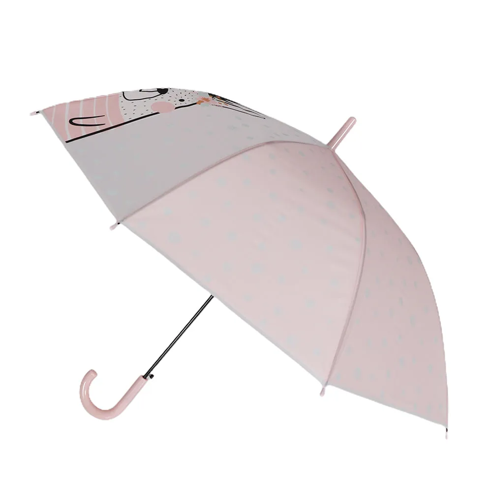 Little Surprise Box Pink Translucent Bunny Hugs,Rain And All-Season UmbrellaFor Kids & Adults.