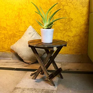 MIB Wooden Folding Coffee Table (Round, 12")