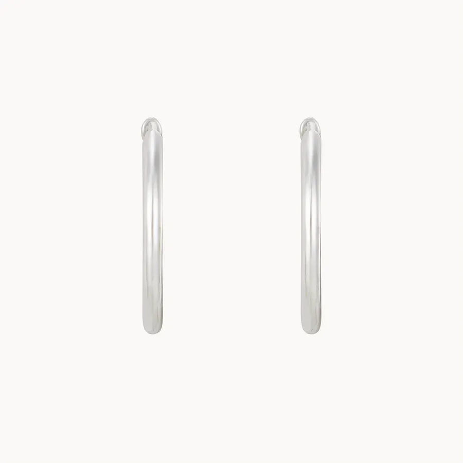 Perfect Large Everyday Hoops (Silver)
