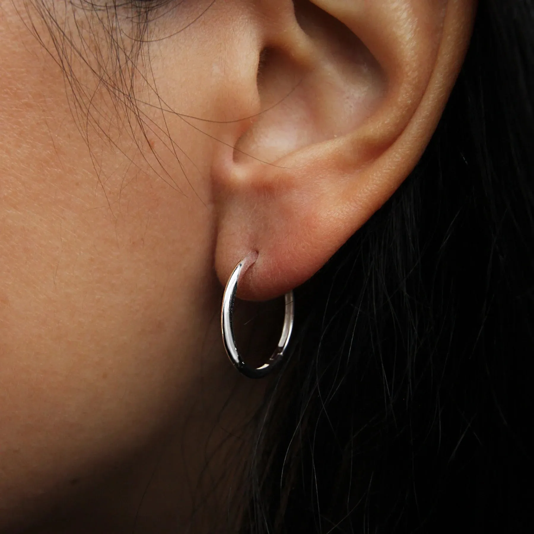 Perfect Large Everyday Hoops (Silver)