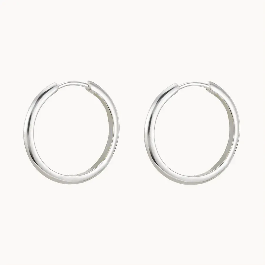 Perfect Large Everyday Hoops (Silver)
