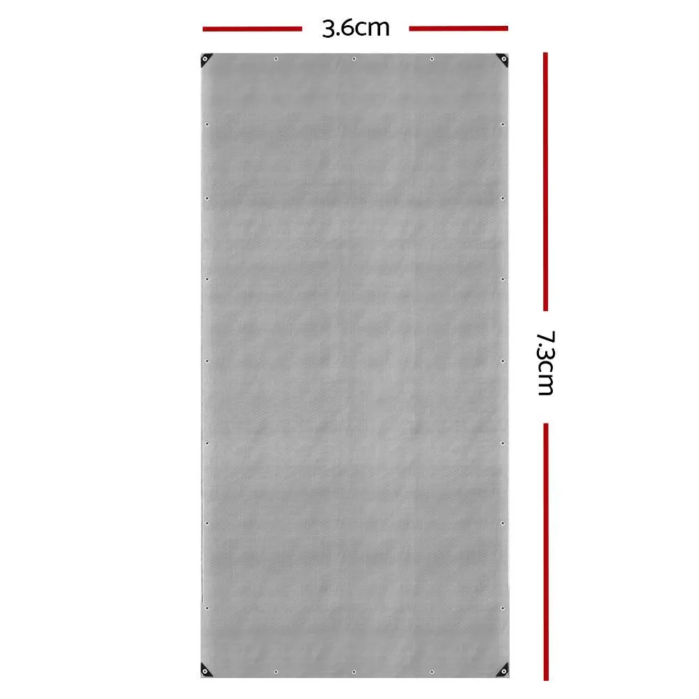 Poly Tarpaulin Heavy Duty Tarp Cover - 3.6M x 7.3M -180gsm Silver