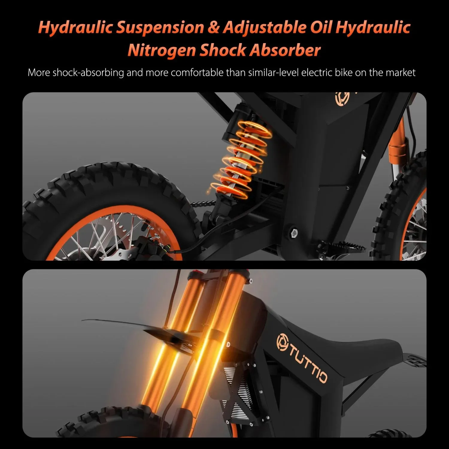 TUTTIO Soleil01 High-Torque Electric Dirt Bike Adult Teen, 200N.m 21AH Electric Motorcycle