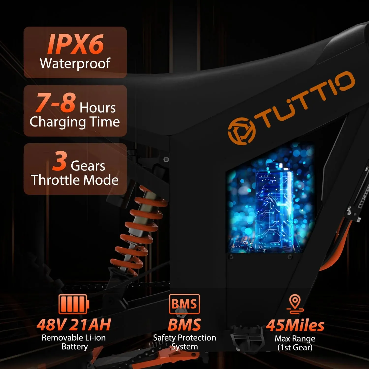 TUTTIO Soleil01 High-Torque Electric Dirt Bike Adult Teen, 200N.m 21AH Electric Motorcycle
