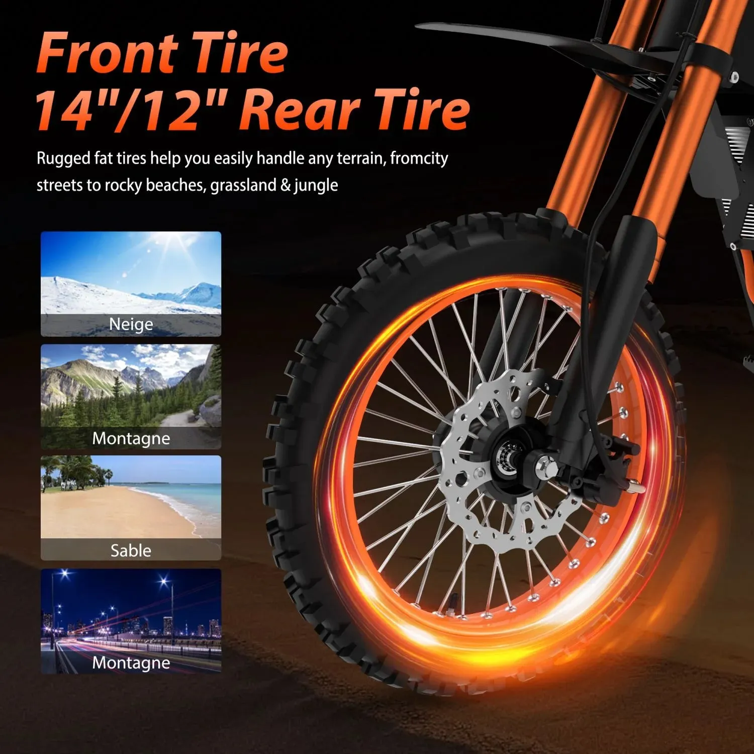 TUTTIO Soleil01 High-Torque Electric Dirt Bike Adult Teen, 200N.m 21AH Electric Motorcycle