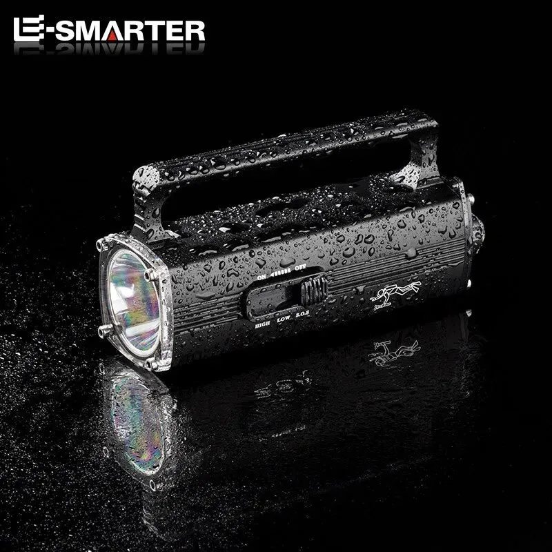 Waterproof Dive Underwater LED Diving Flashlight Torches Built-in 5400ma Lithium Battery Light Camping Flashlight Fishing