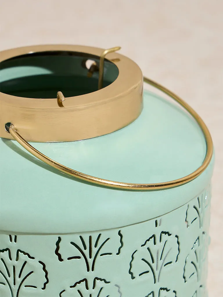 Westside Home Mint Leaf-Etched Lantern